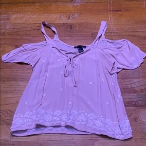 pink forever 21 floral shirt size small